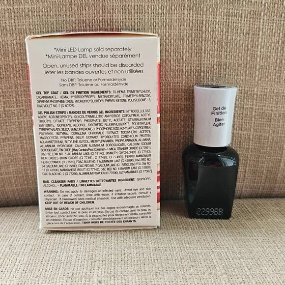 Sally Hansen Salon Insta Gel Strips Mirror Shine Chip Resistant 2 easy step NWT - Picture 2 of 8